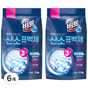 비트 오투 산소 표백제, 3kg, 6개