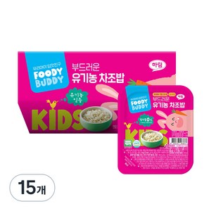 푸디버디 부드러운 유기농 차조밥, 140g, 15개