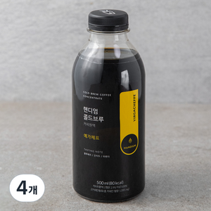 핸디엄 콜드브루원액 예가체프, 500ml, 4개