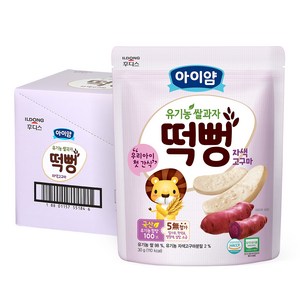 일동후디스 아이얌 유기농 쌀과자 떡뻥, 고구마맛, 30g, 6개