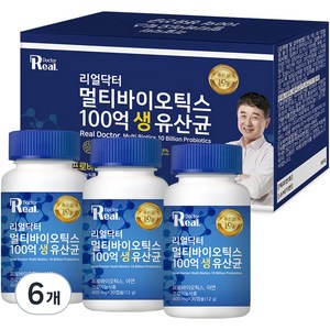 리얼닥터 멀티바이오틱스 100억 생 유산균, 30정, 6개