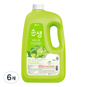 순샘 프레시라임 주방세제, 3L, 6개