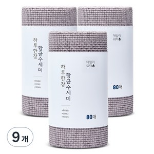 데일리워터 일회용 수세미, 그레이, 80개, 9개