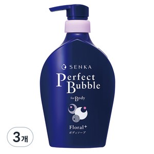 센카 퍼펙트 버블 포 바디워시 플로럴 플러스향, 500ml, 3개