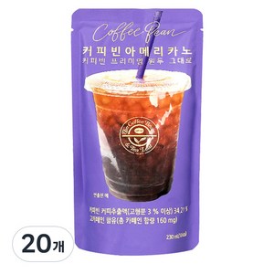 커피빈 아메리카노 파우치 커피, 230ml, 20개