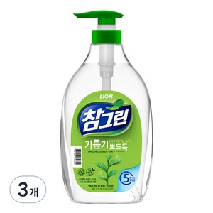 참그린 레몬 녹차 뽀드득 어드밴스 주방세제, 965ml, 3개