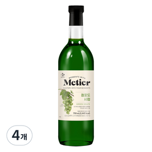 메티에 청포도향 시럽, 4개, 750ml