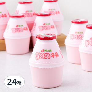 빙그레 딸기맛 우유, 240ml, 24개