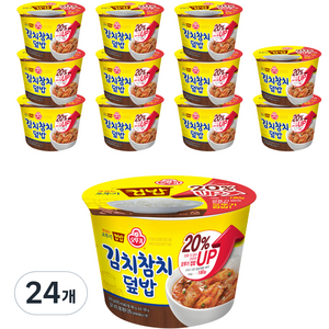 오뚜기 맛있는 컵밥 김치참치덮밥, 310g, 24개