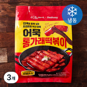 프레시지 고래사어묵 어묵 통가래떡복이 (냉동), 500g, 3개