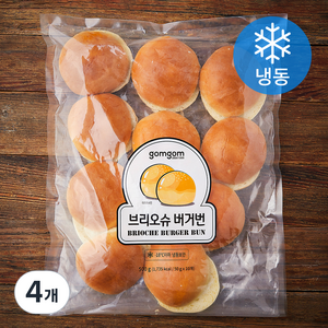 곰곰 브리오슈 버거번 (냉동), 500g, 4개