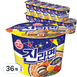 오뚜기 진라면 순한맛 큰컵 110g, 36개