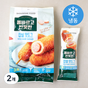 올바르고 반듯한 찹쌀 핫도그 5개입 (냉동), 400g, 2개