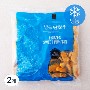 냉동식품 단호박 슬라이스 (냉동), 1kg, 2개