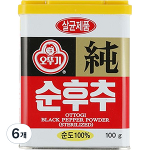 오뚜기 순후추, 100g, 6개