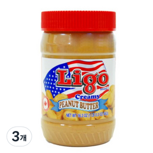 리고 땅콩버터잼 크리미, 462g, 3개