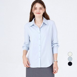 ELLE PARIS 여성용 레귤러핏 링클프리 데일리 셔츠