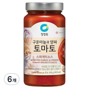 청정원 토마토 스파게티소스, 600g, 6개