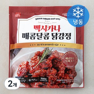 멕시카나 매콤달콤 닭강정 (냉동), 500g, 2개