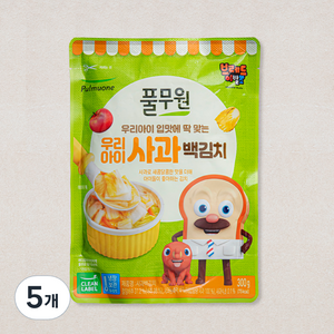 풀무원 우리아이 사과 백김치, 300g, 5개