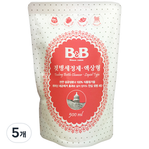 비앤비 젖병세정제 리필, 500ml, 5개