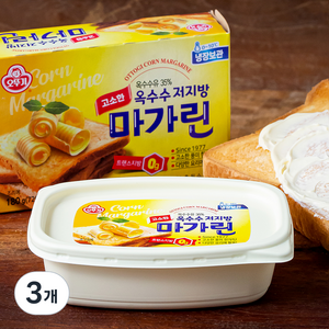 오뚜기 옥수수 저지방 마가린, 180g, 3개