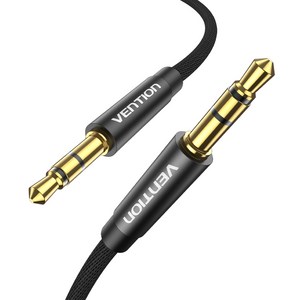 벤션 골드블랙 3.5mm AUX 케이블 1.5m 직조재킷, 혼합 색상