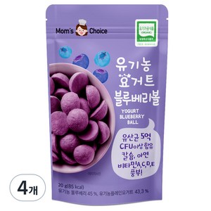 맛있는풍경 유기농 요거트 블루베리볼, 4개, 블루베리맛, 20g