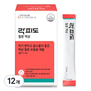 락피도 철분 액상 30포, 240ml, 12개