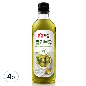 백설 압착올리브유, 900ml, 4개