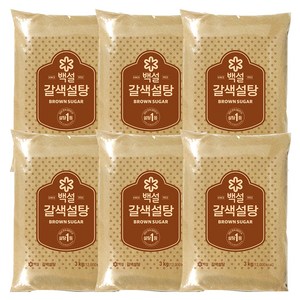 백설 갈색설탕, 3kg, 6개