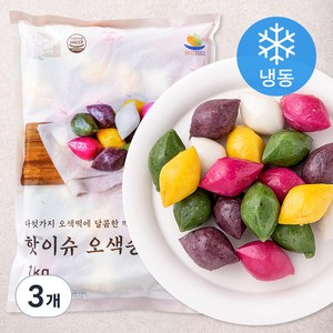 핫이슈 오색송편 (냉동) 1kg, 3개