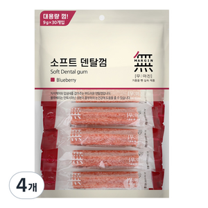 무마진 강아지 소프트 덴탈껌 30p, 블루베리, 270g, 4개