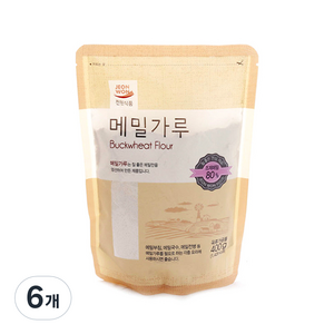 전원식품 메밀가루, 400g, 6개