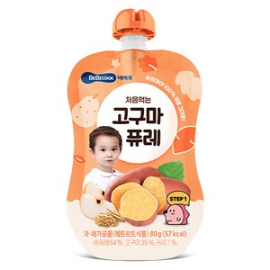 베베쿡 처음먹는 고구마 퓨레, 80g, 1개