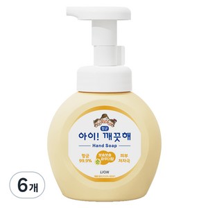 아이깨끗해 핸드워시 순 보송보송 파우더향, 250ml, 6개