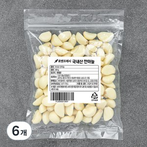 국내산 깐마늘, 300g, 6개