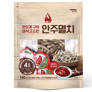 바다원 구운 안주 멸치 + 고추장 세트 140g, 1개