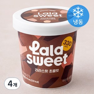 라라스윗 초콜릿 아이스밀크 (냉동), 474ml, 4개