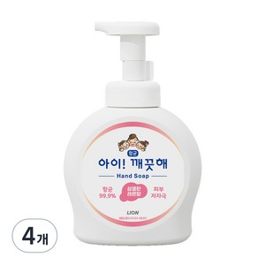 아이깨끗해 향균 폼 핸드솝 상큼한레몬향, 490ml, 4개