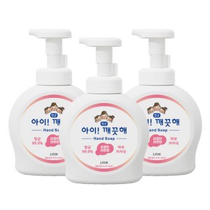 아이깨끗해 핸드워시 용기형 상큼한레몬향, 490ml, 3개