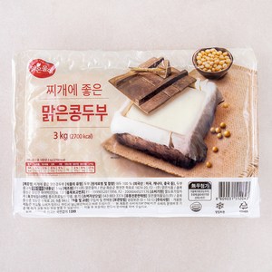 맑은물에 찌개에 좋은 맑은콩 두부, 3kg, 1개