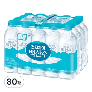 백산수 무라벨 생수, 500ml, 80개