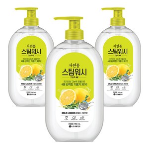 자연퐁 스팀워시 4X 주방세제 레몬향, 750ml, 3개