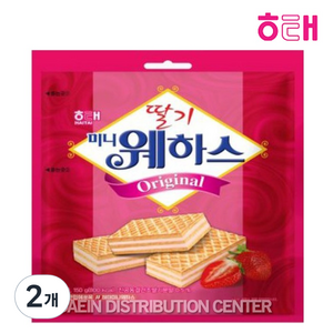 해태제과 딸기 미니 웨하스, 150g, 2개