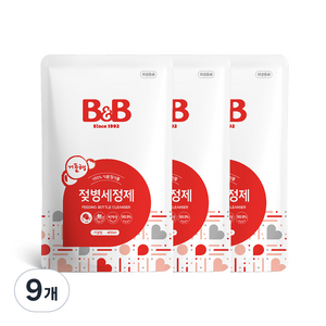 비앤비 젖병세정제 리필, 400ml, 9개