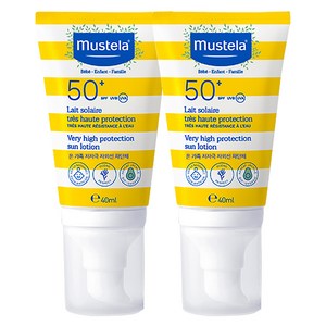 무스텔라 베리 하이 프로텍션 선 로션 SPF50+, 40ml, 2개