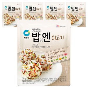 청정원 맛있는 밥&엔 쇠고기, 24g, 5개
