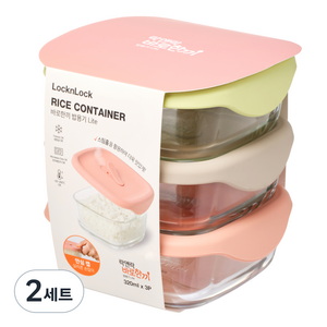 락앤락 바로한끼 밥용기 Lite 320ml 3p, 2세트, 밥용기 LITE 320ml x 3종 세트