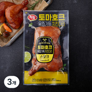 하림 토마호크 치킨다리 스모크, 540g, 3개